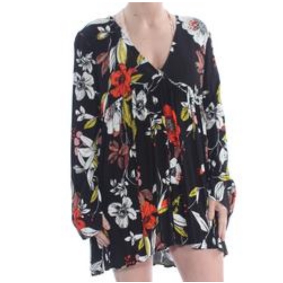 Free People Bella Floral Tunic Top/ Mini Dress - Picture 5 of 14